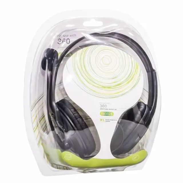  Fone Headset C/ Microfone Controle De Volume P/ Xbox 360 Game wpp:43. *