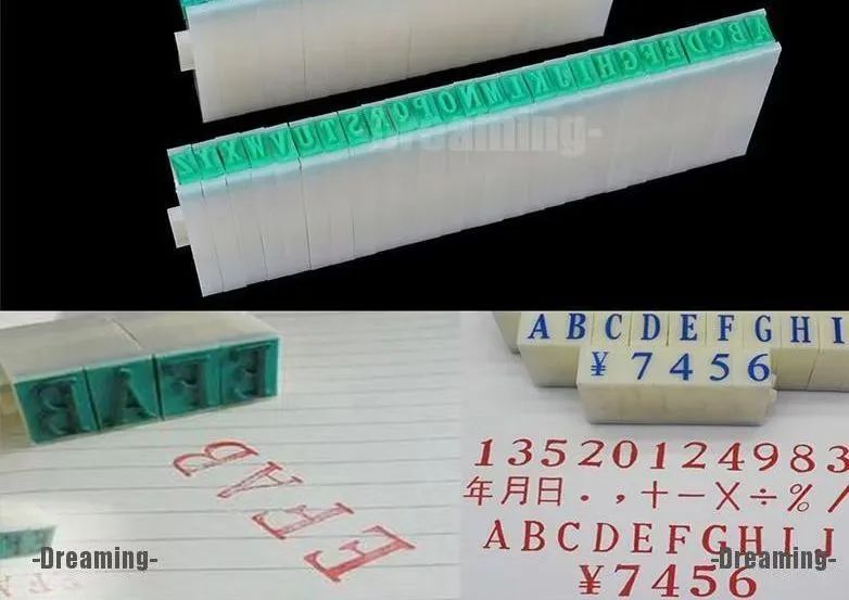 Mini carimbos de Alfabeto de A a Z encaixável
