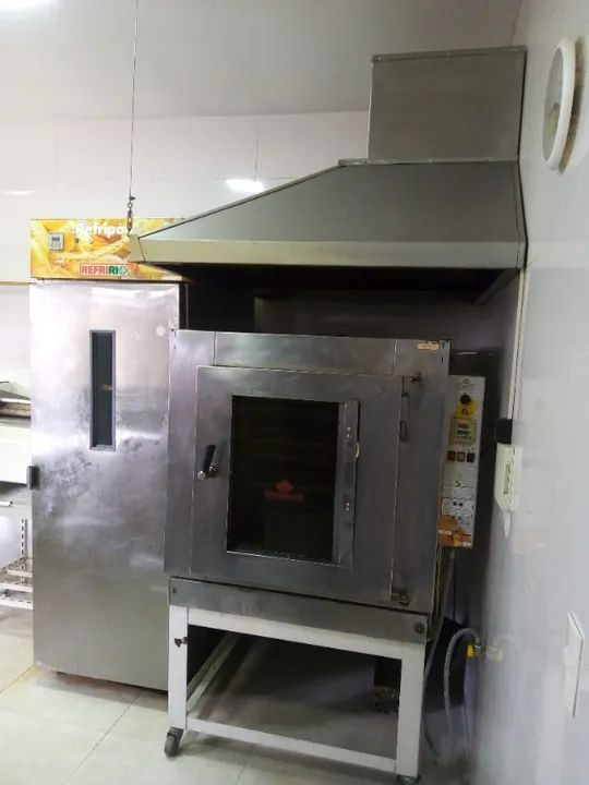 Coifa inox com exaustor e tubulação 