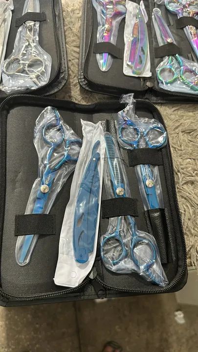 Kit tesoura tesoura profissional 5 em 1 - Foto 5