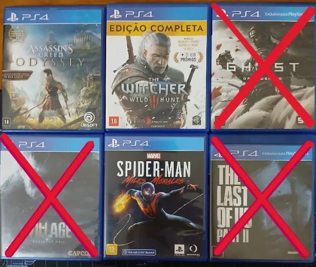 JOGOS DE PS4 SEMINOVOS