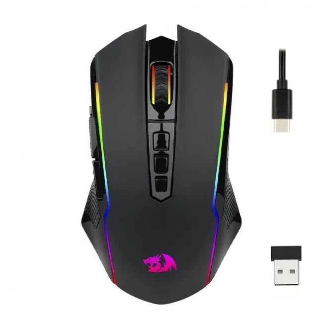 Mouse Gamer Redragon Ranger Lite Dual Mode Wireless 8000 DPI RGB 9 Botões M910-KS - WZetta