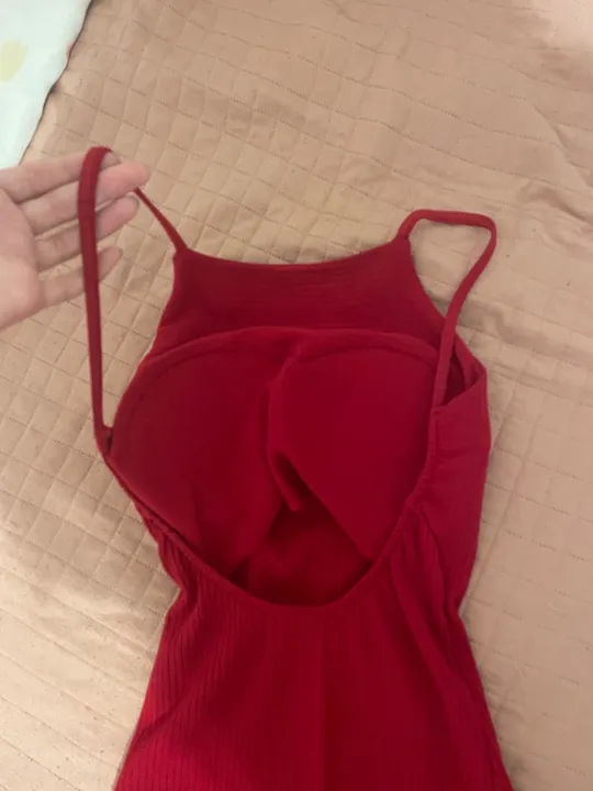 Body vermelho feminino