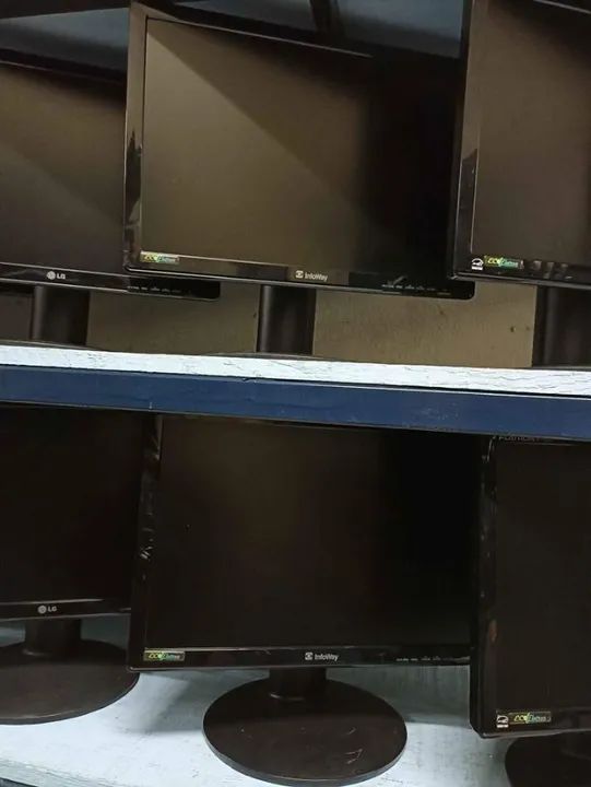 Lote de Monitor 10 Unidades 19" Pol. Com Base loja Eco Eletron - Foto 4