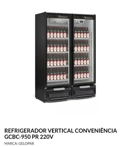 Expositor de bebidas 2 portas 950 litros temperatura 6 graus negativos Nova 