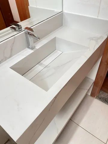 Pia esculpida em porcelanato  - Foto 4