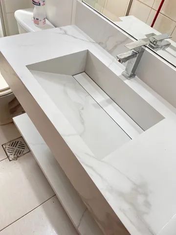 Pia esculpida em porcelanato  - Foto 3