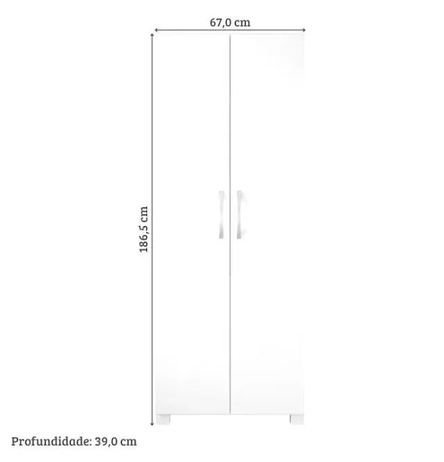 Armário Multiuso com 2 Portas e 3 Prateleiras (ENTREGAS EM ATÉ 24h)  - Foto 4