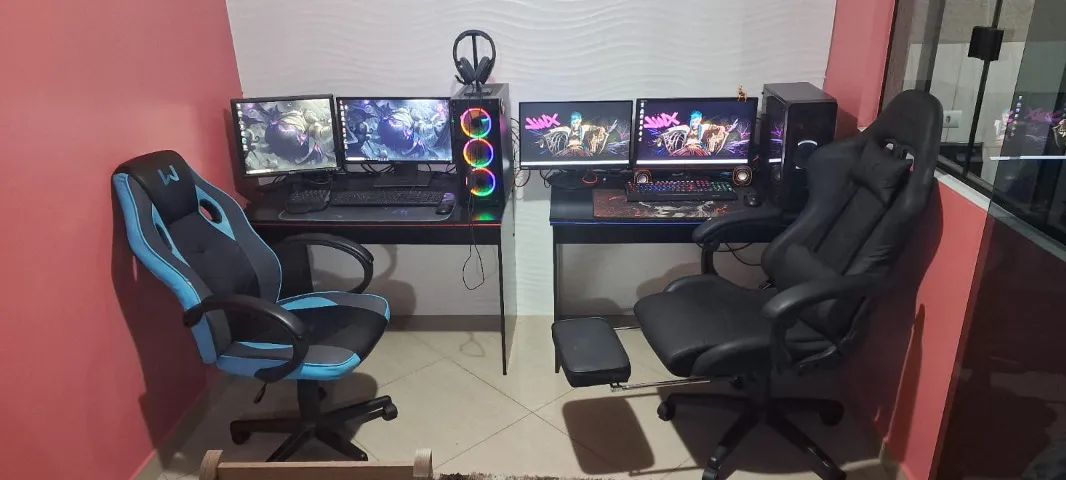VENDE-SE 2 PC GAMERS COMPLETOS COM MESA E CADEIRAS
