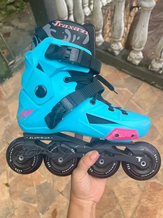 Patins Traxxart azul - Foto 5
