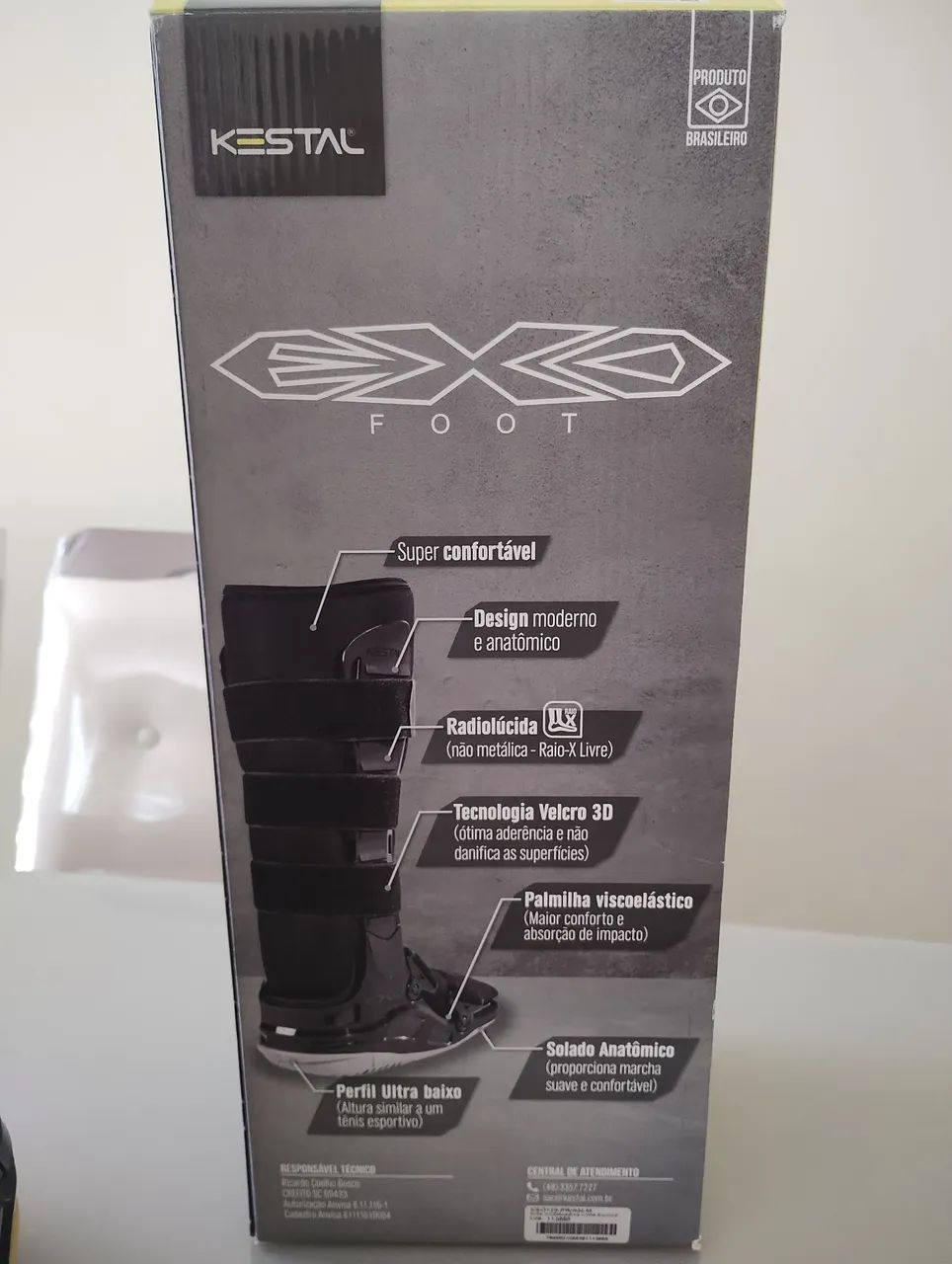 Bota imobilizadora Robofoot Cano Longo - Tamanho G - Foto 5