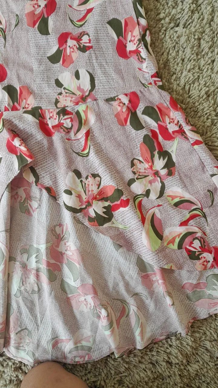 Saia Midi Floral Elegante - Foto 2