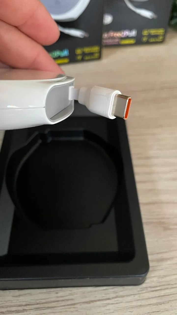 Cabo retrátil USB-C Baseus 100W 1m - Foto 3