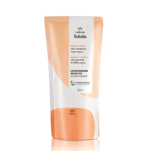 Refil Condicionador Natura Tododia Pêssego e Amêndoas 280 ml