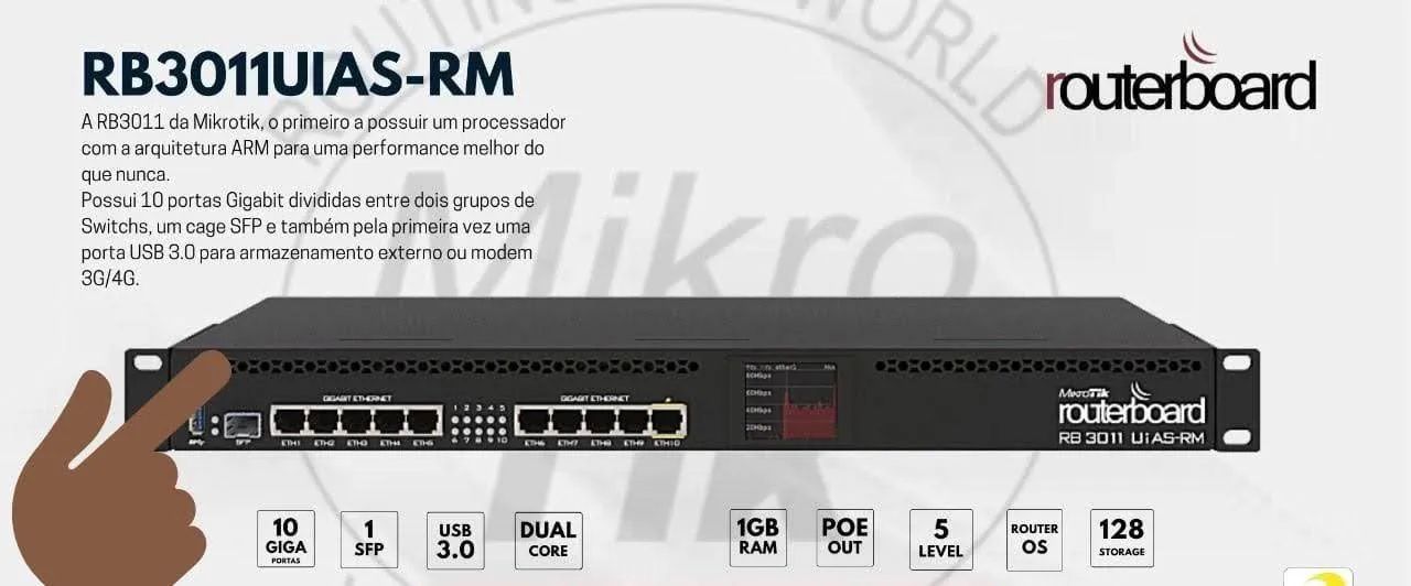 Routerboard RB3011UIAS-RM Gigabit Ethernet
