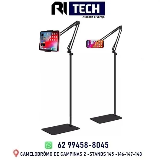 Suporte Articulado Tripé de Chão Para Tablets 1,70m