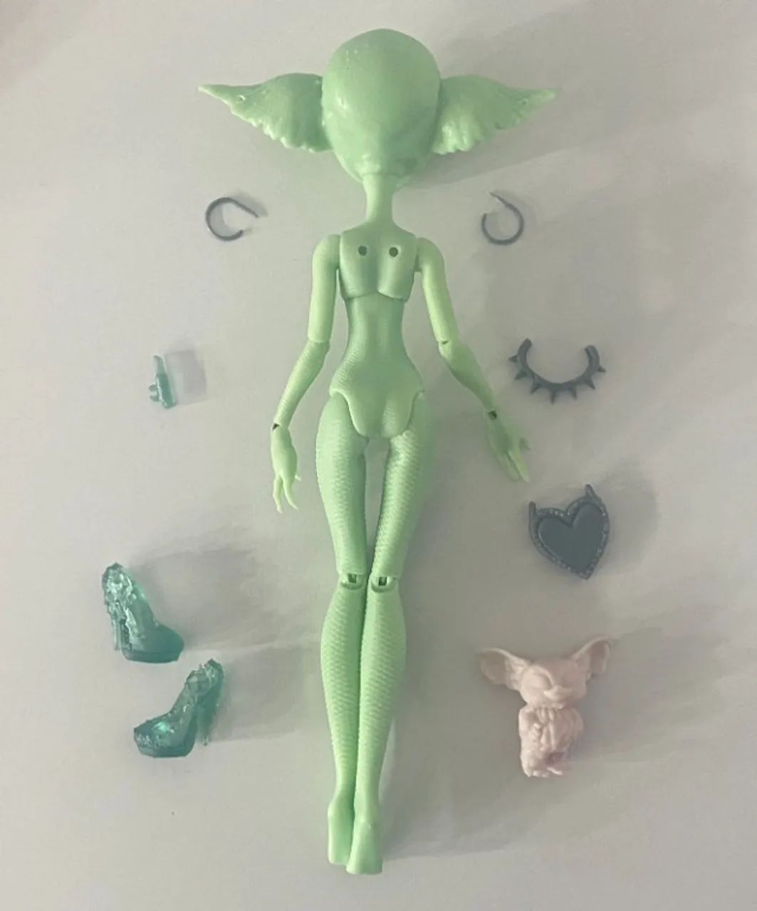 Greta Gremlin Skullector - Monster High Boneca Custom Base - Foto 4