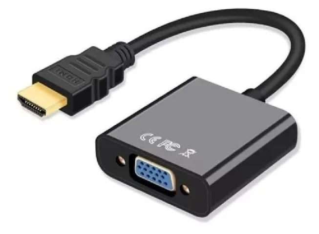 Cabo Conversor Adaptador Hdmi Para Vga Com Saída P2 Áudio