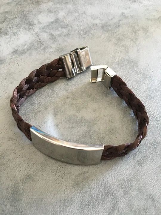 Kit 03 Pulseiras Baratas Unissex Para Gravar Nome Em Metal - Foto 4