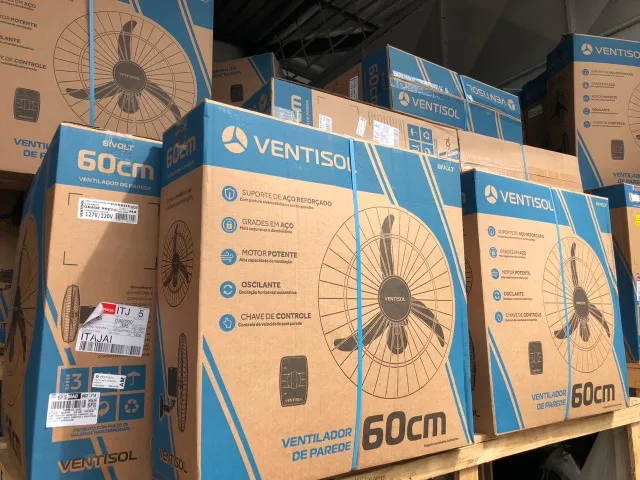 Ventilador de Parede 60Cm 127V e Bivolt