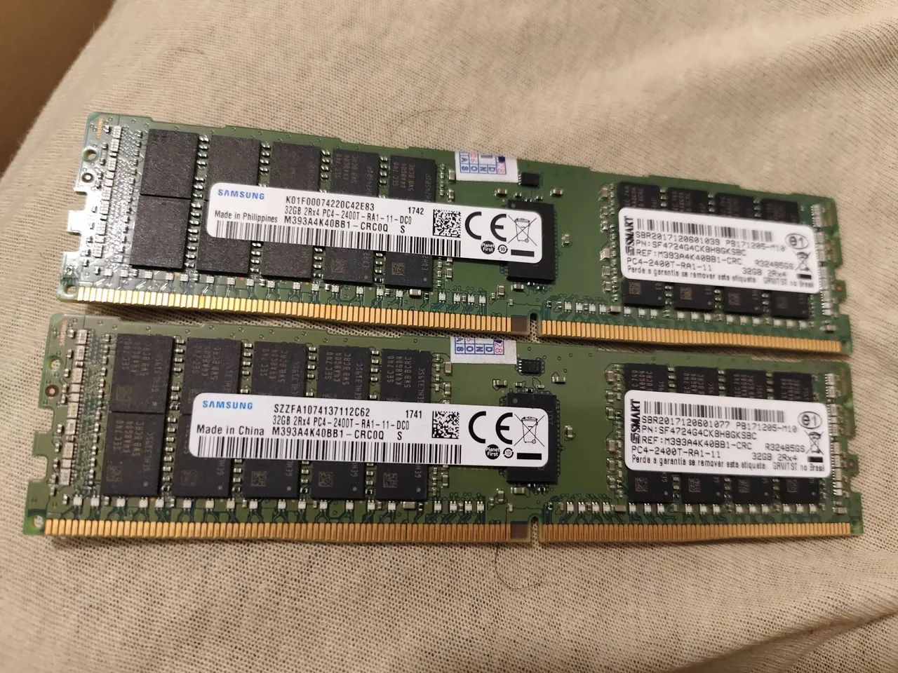 Memória ram Samsung 2x32gb ECC