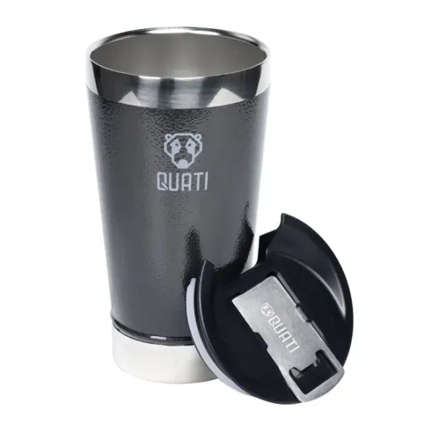 Copo Térmico Quati com Abridor 473ml Black - WZetta - Foto 3