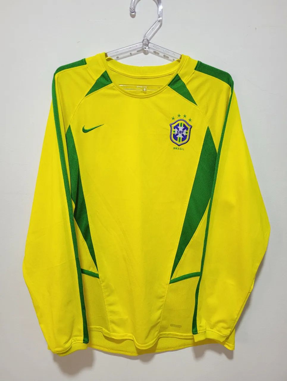 Camisa seleção brasileira 2002  P  manga longa ORIGINAL 