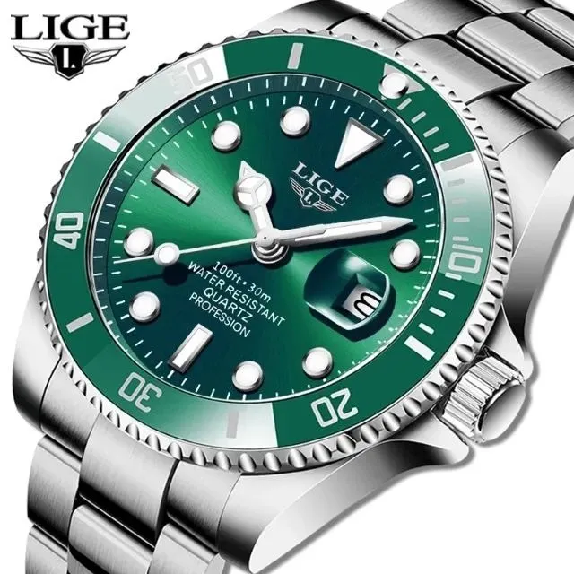Lige Submariner Sofisticação e Durabilidade em Aço Inoxidável