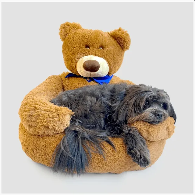 Cama de Pelúcia Urso para Cachorro Pet Bicho com Luxo