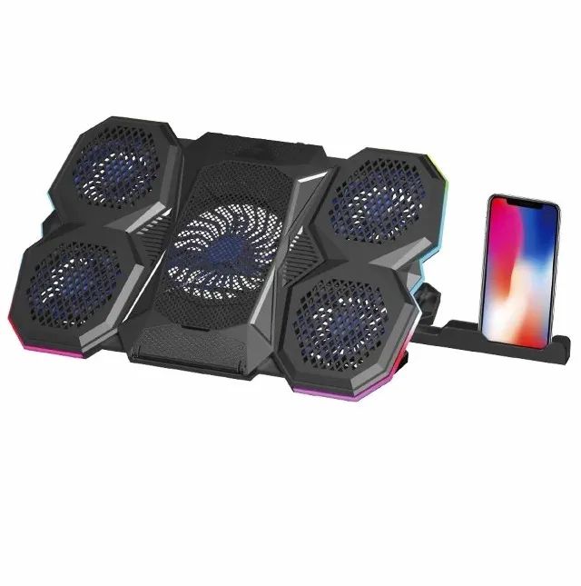 Suporte para Notebook e Celular com Cooler 5 Fans OR-SP255 - Oberon - Foto 2