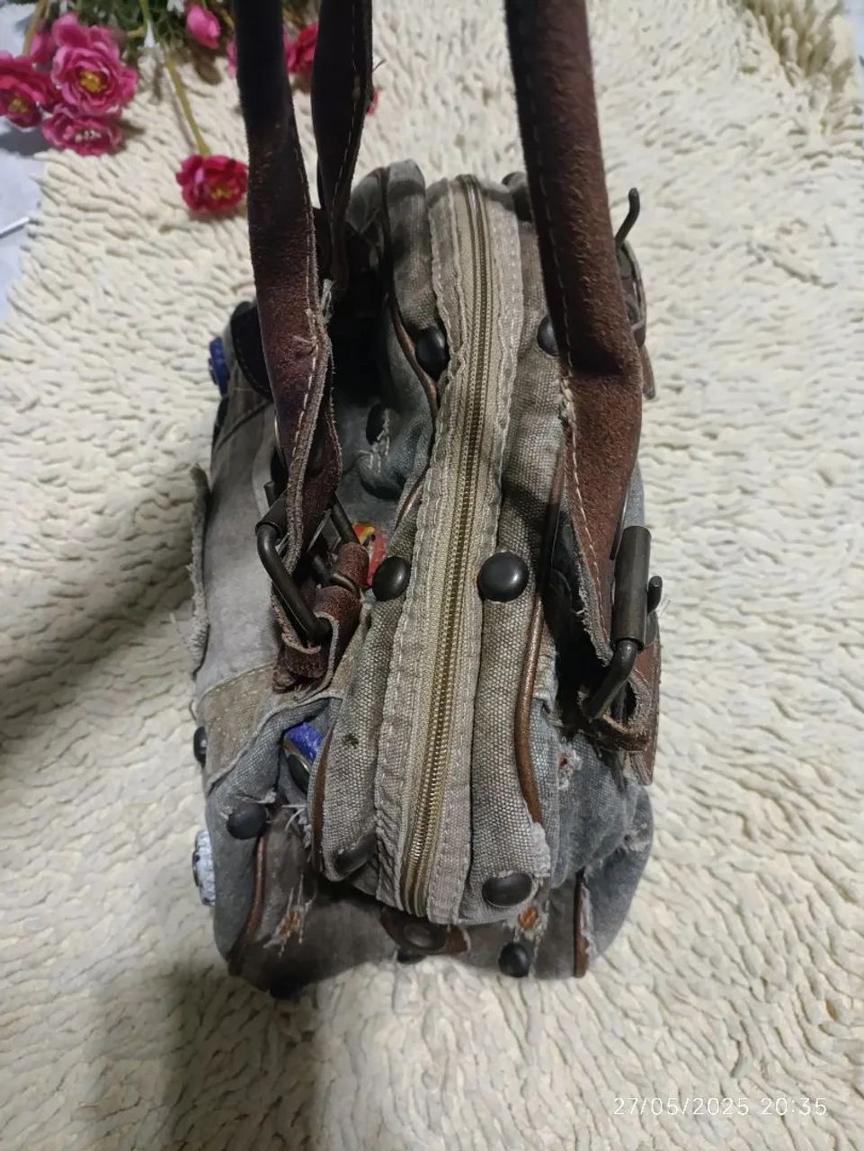 Bolsa em Lona customizada com detalhes únicos. - Foto 5
