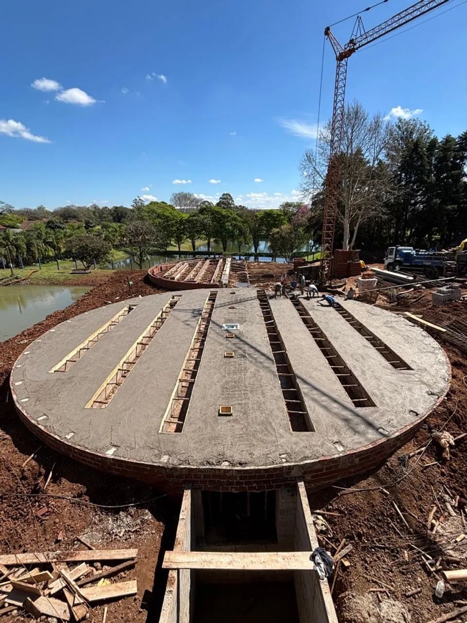 Base para silo de armazenamento de grãos 