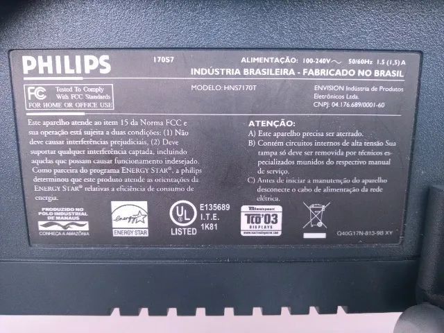 Monitor Philips HNS7170T LCD 17 Cinza 100v/240v 3 meses de garantia - Foto 6