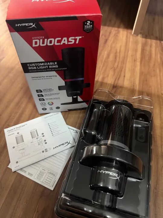 Microfone Gamer HyperX DuoCast Rgb