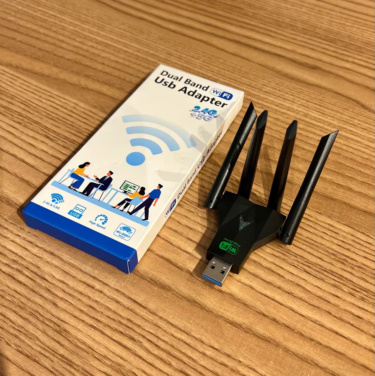 Adaptador Wi-Fi AC1200 USB Dual Band com 4 Antenas - Foto 2
