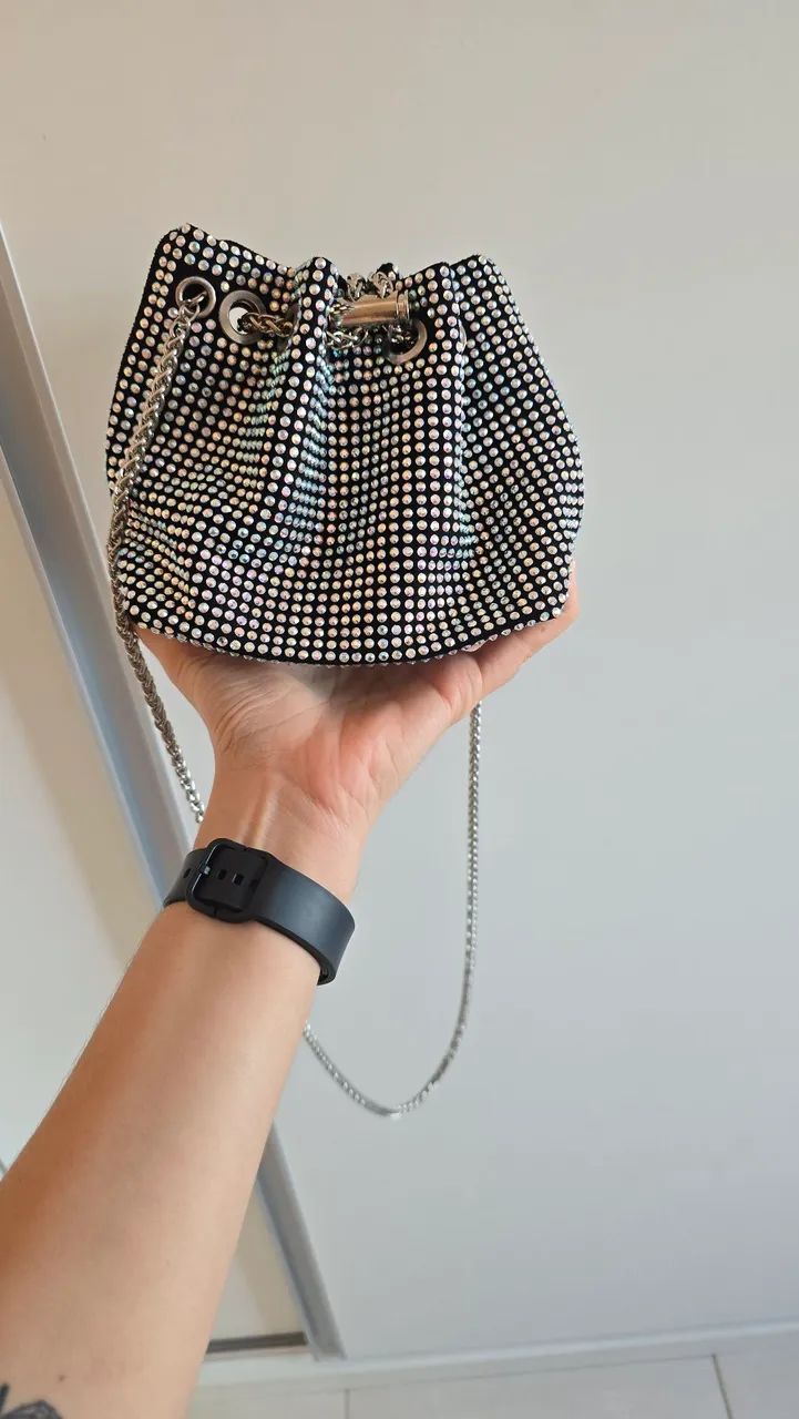Bolsa Strass Furta Cor - Foto 2