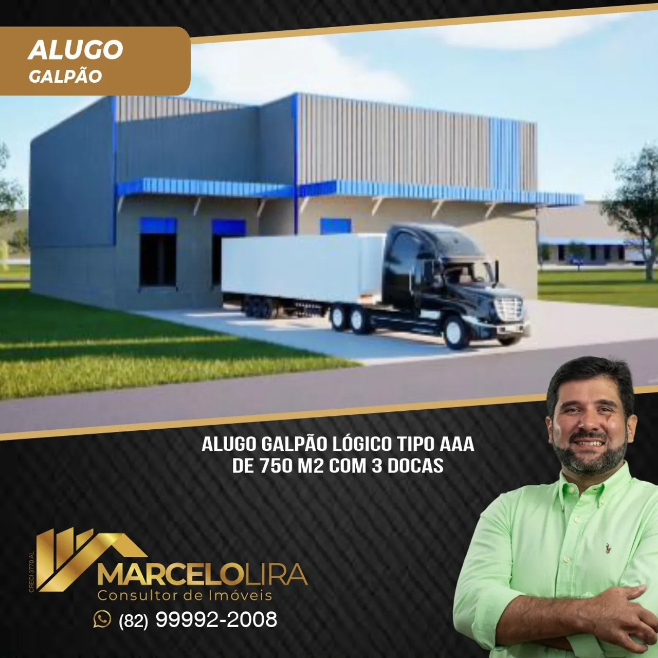 ALUGO GALPÃO LOGÍSTICO COM 3 DOCAS