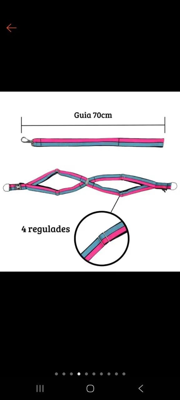 Peitoral + guia reforçada PET - Foto 3