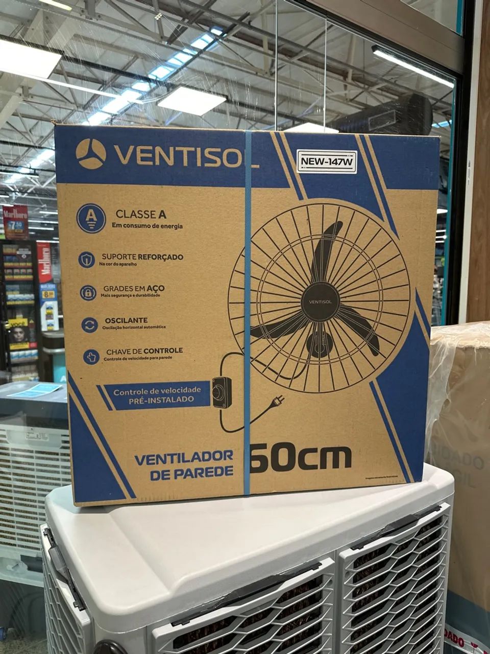 Ventilador parede 60cm 