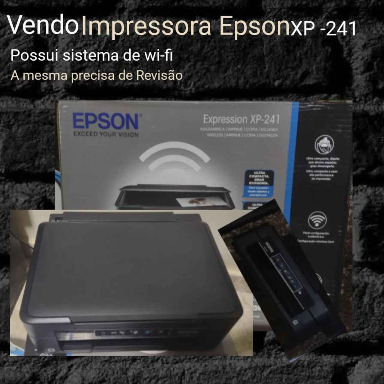 São (2) Impressora Epson XP-241 - Wi-Fi  ( e uma Hp )