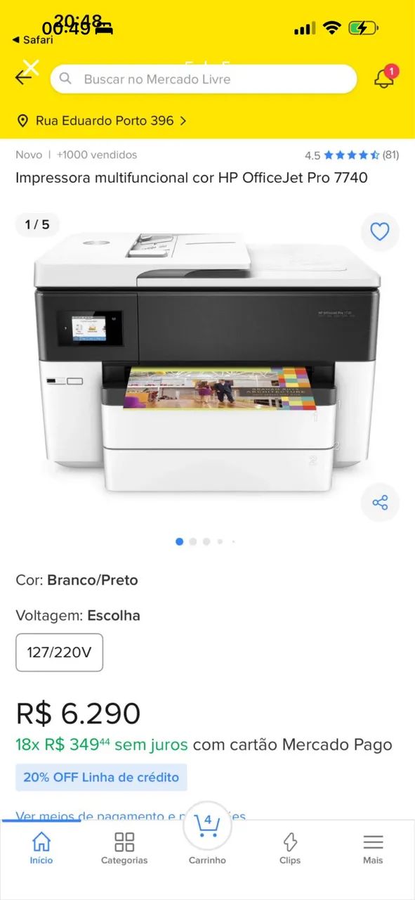  Impressora Multifuncional HP OfficeJet Pro 7740 - A3 - Excelente estado - Foto 3