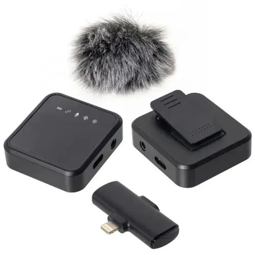 Microfone de Lapela Duplo Lightning MK15 Para Iphone até 14 ProMax - Foto 2