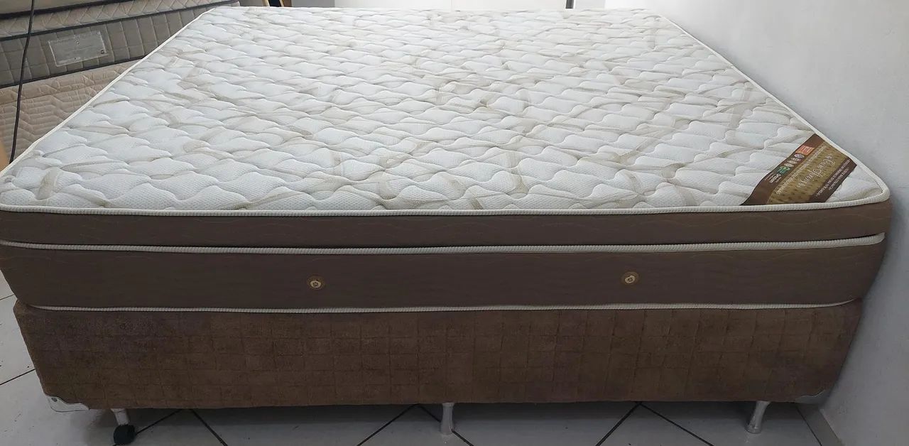 Cama King Size, Ouro Spring - ENTREGA GRÁTIS  - Foto 2