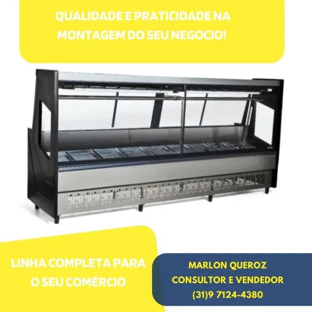 Balcão de Açougue 3M Polar Preto Luxo 220v