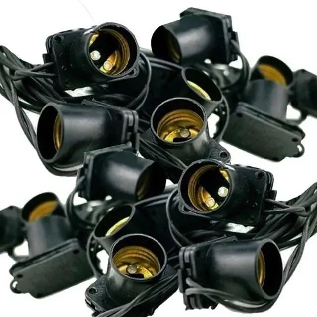 Varal De Lâmpadas Iluminação Festa Casamento Natal 20mt 40 lâmpadas 1 Cada 50cm - Foto 4