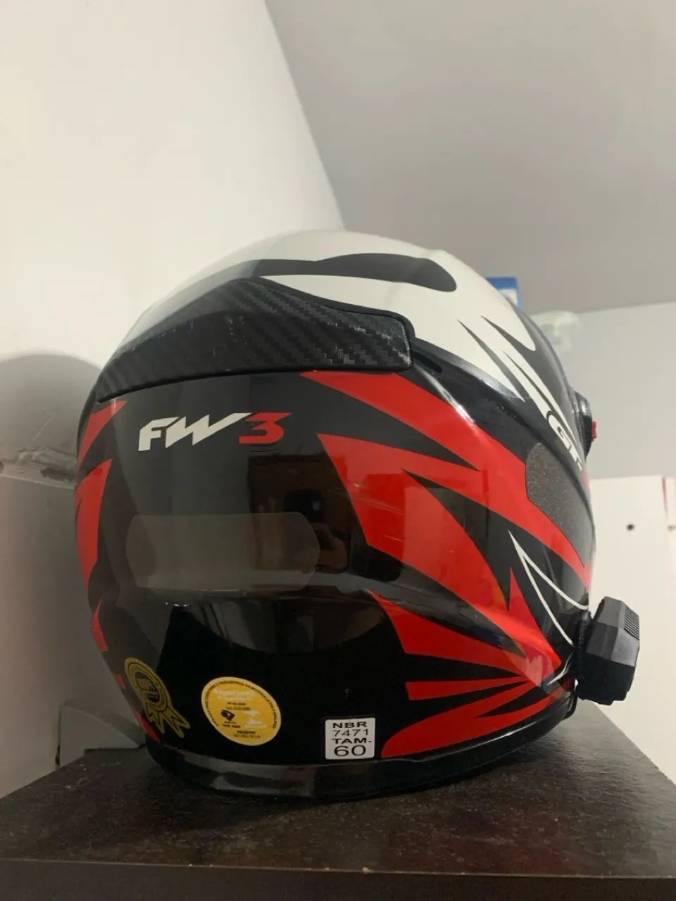 Capacete fw3 com intercomunicador  - Foto 3
