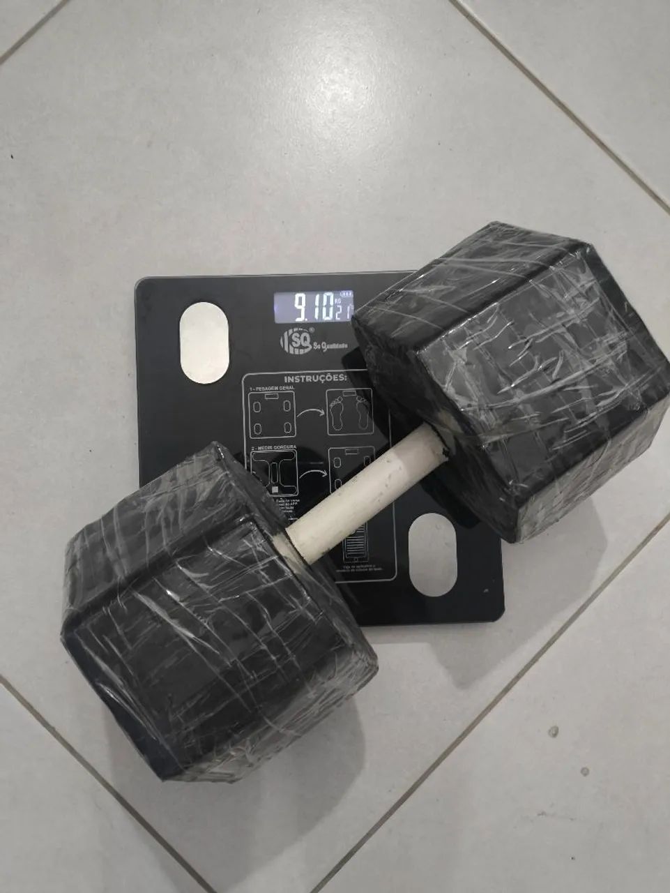 Halteres de concreto, Pares de 4Kg, 8Kg e 9Kg, (também vendo separados) - Foto 4