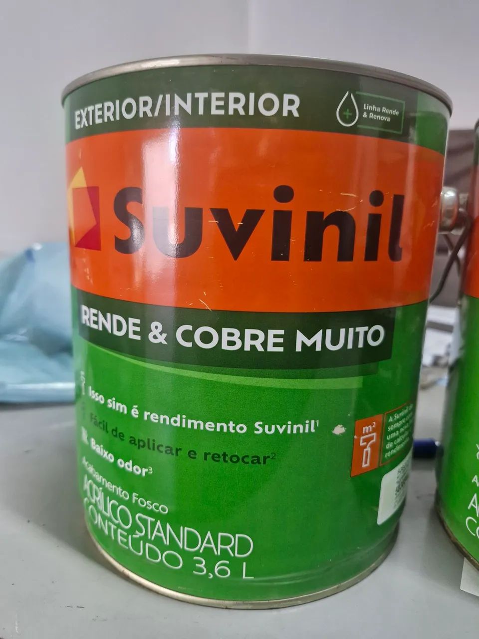 Suvinil Standard Acrylic Paint 3.6L – High Coverage and Coverage Capacity, Straw Color