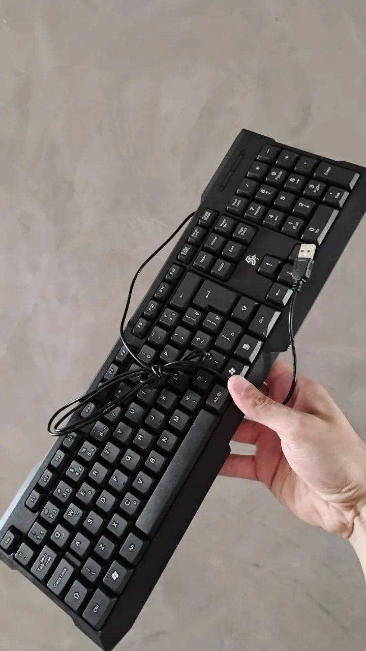 Kit Teclado e Mouse USB - 5+ KC500 Office - Preto - Novo - Foto 3