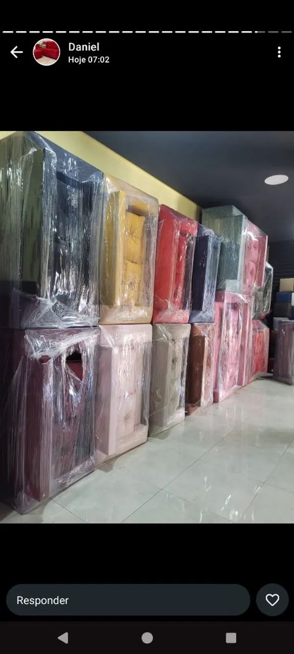 Sofá cinza 3 LUGARES moderno com puff  - Foto 2
